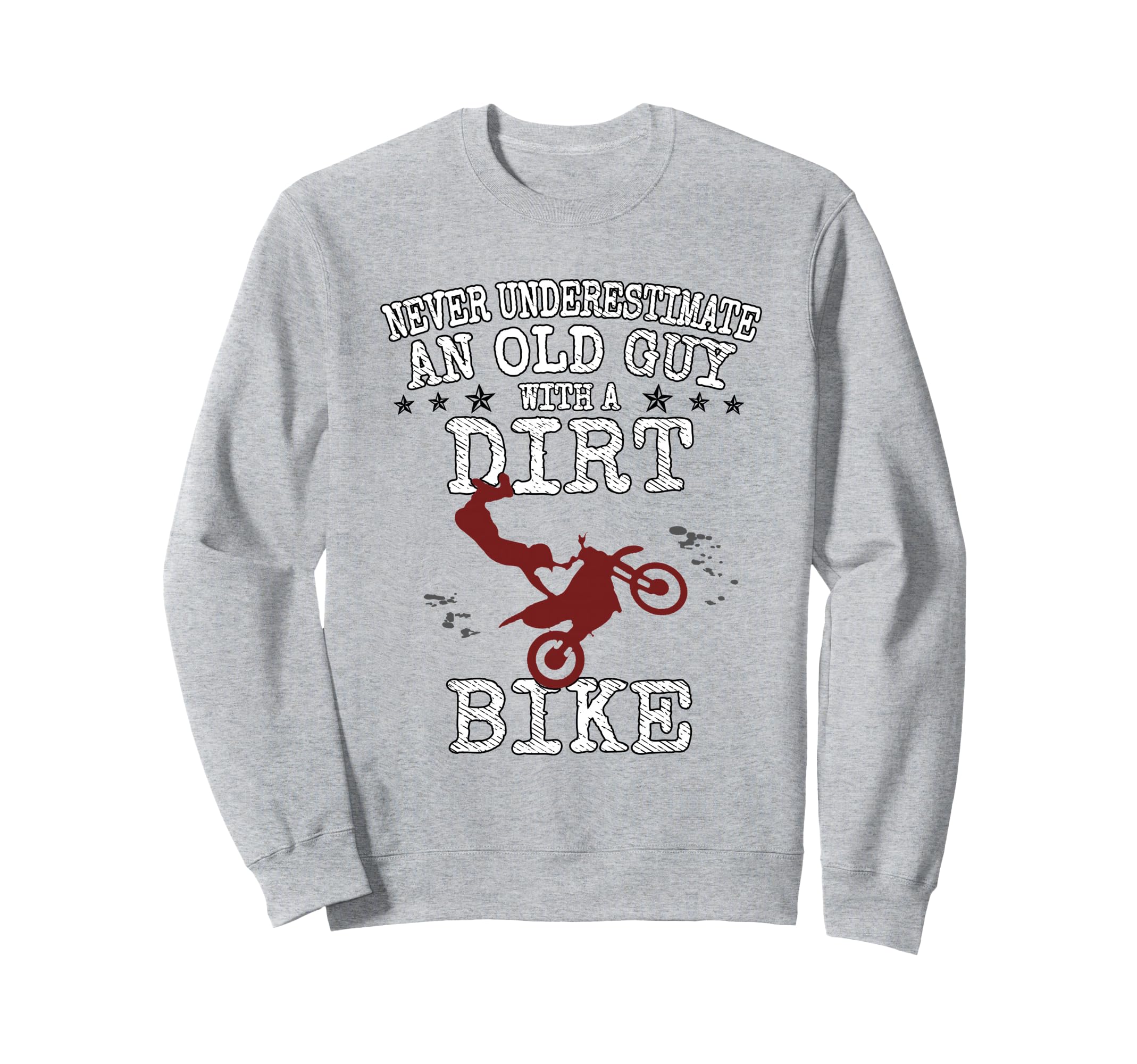 Motocross Biker Never Sweatshirt - Minimalist Print Men Women - T-Shirt, Sweatshirt, Hoodie