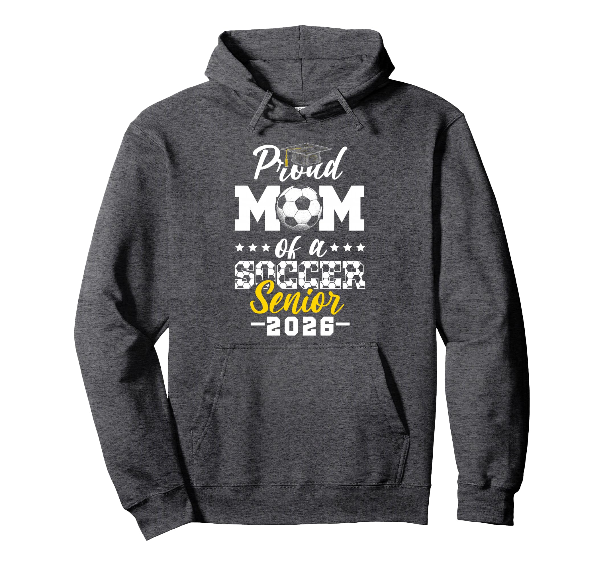 Proud Mom Soccer Senior 2026 Hoodie - Custom Art Print for Adults - T-Shirt, Sweatshirt, Hoodie
