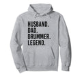 Husband Dad Drummer Legend Drum Dad Hoodie - Custom Art Print Unisex - T-Shirt, Sweatshirt, Hoodie