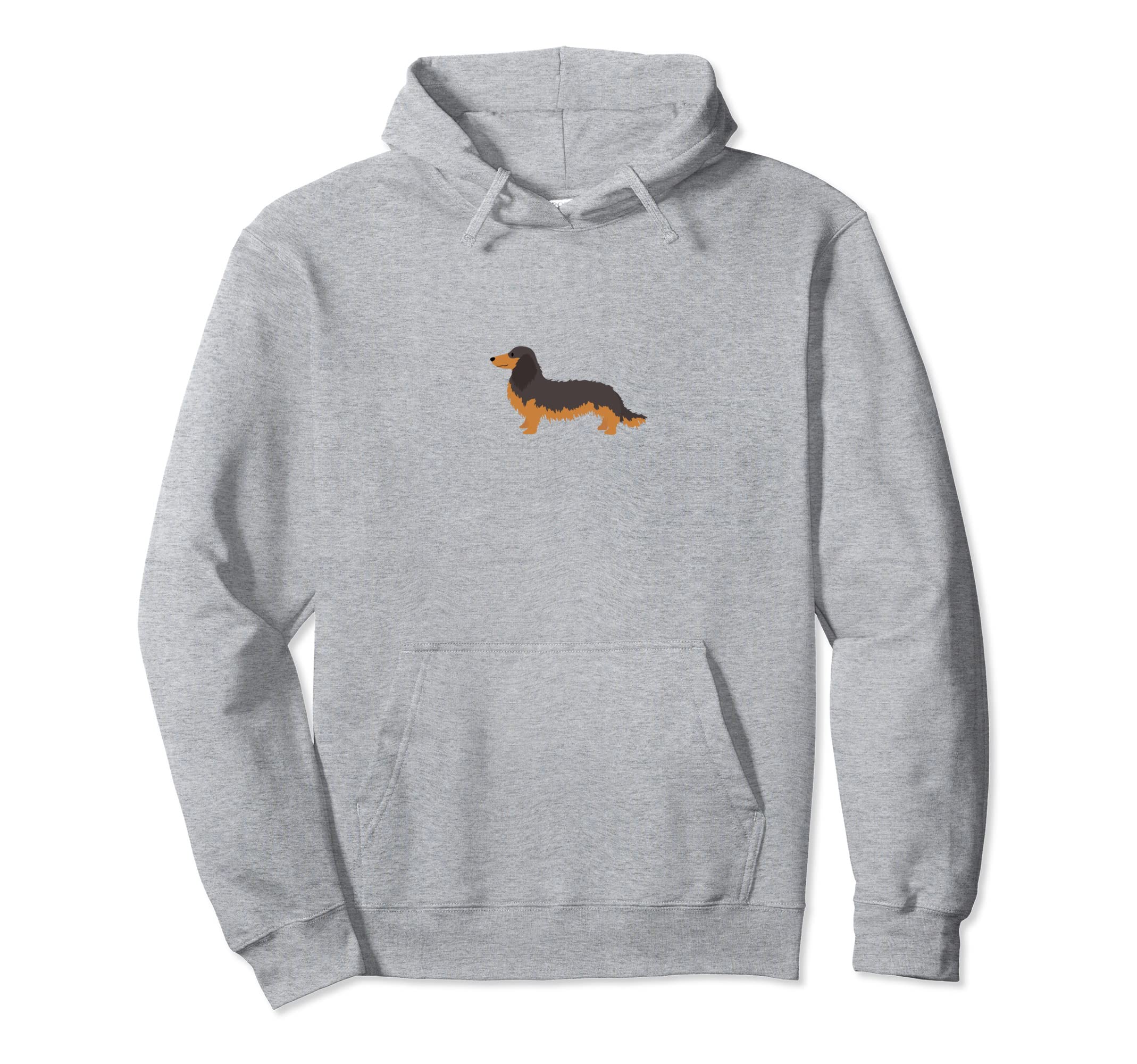 Minimalist Dachshund Art Pocket Doxie Hoodie - Unique Graphic for Adults - T-Shirt, Sweatshirt, Hoodie