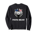 4Th July Papa Bear American Flag Sweatshirt - Unique Graphic for Adults - T-Shirt, Sweatshirt, Hoodie