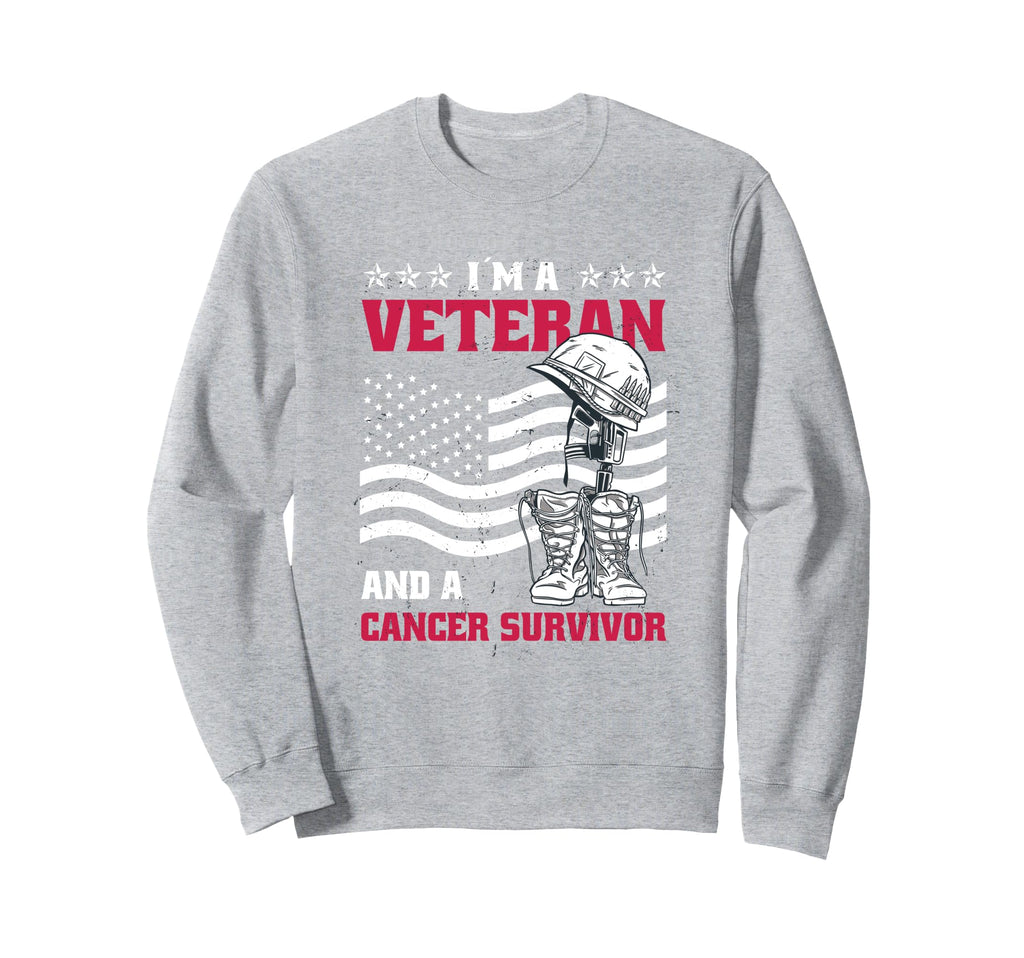 Veteran And Cancer Survivor Sweatshirt - Custom Art Print Men Women - T-Shirt, Sweatshirt, Hoodie