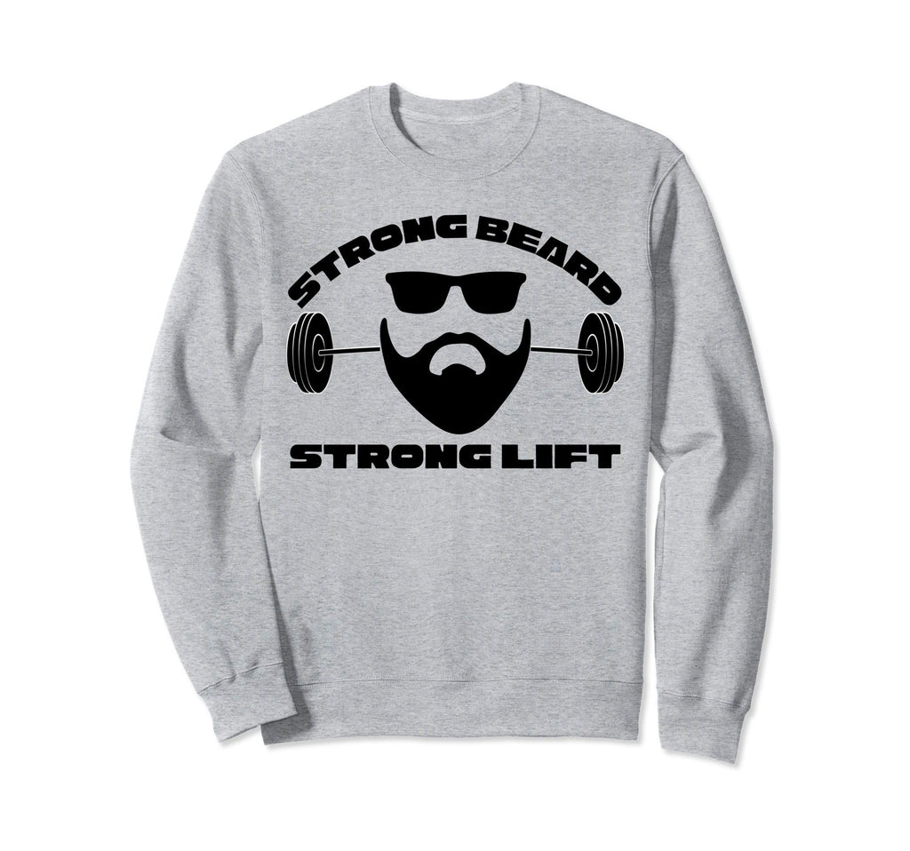 Bearded Dad Weight Lifting Sweatshirt - Minimalist Print for Adults - T-Shirt, Sweatshirt, Hoodie