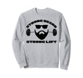 Bearded Dad Weight Lifting Sweatshirt - Minimalist Print for Adults - T-Shirt, Sweatshirt, Hoodie