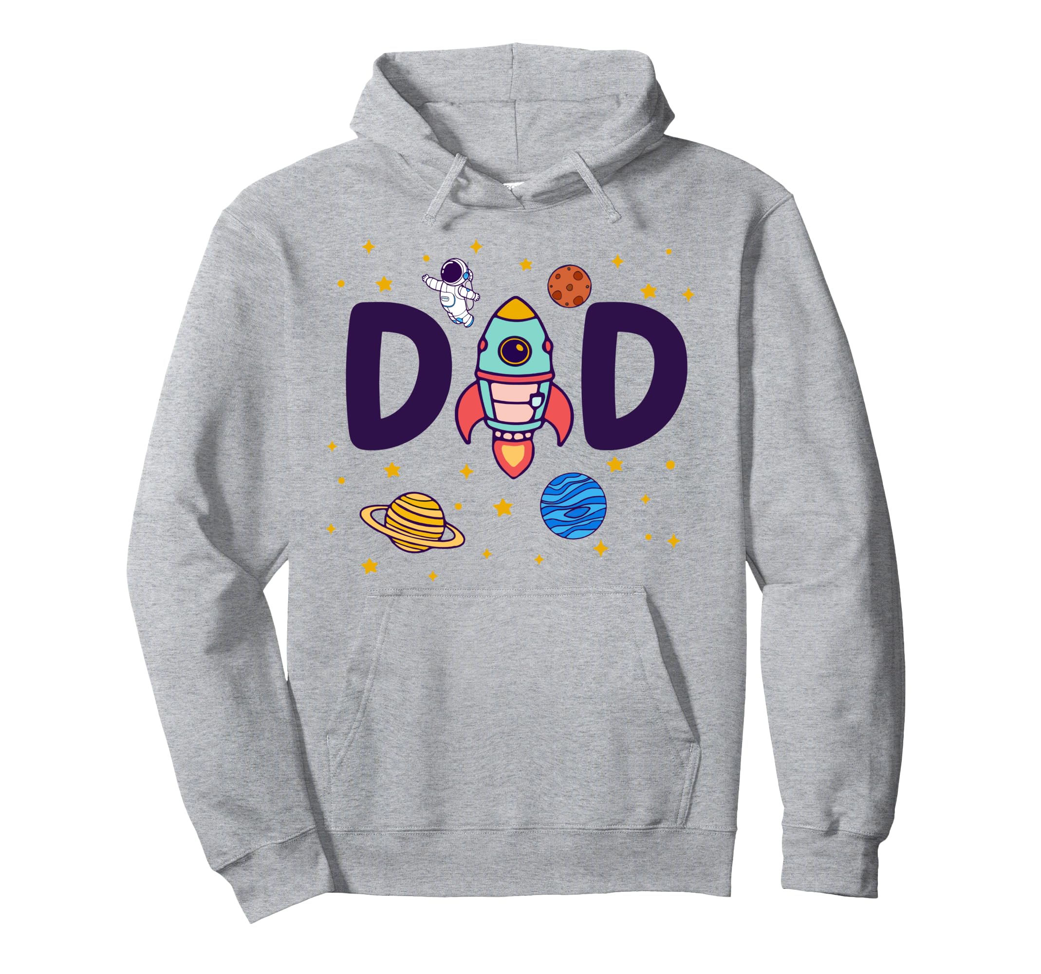 Dad Astronaut Birthday Family Rocket Hoodie - Custom Art Print Men Women - T-Shirt, Sweatshirt, Hoodie