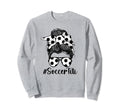 Soccer Titi Messy Bun Aunt Titi Sweatshirt - Graphic Print for Adults - T-Shirt, Sweatshirt, Hoodie