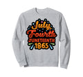 Juneteenth Melanin Black Dad Brown Sweatshirt - Custom Art Print Unisex - T-Shirt, Sweatshirt, Hoodie