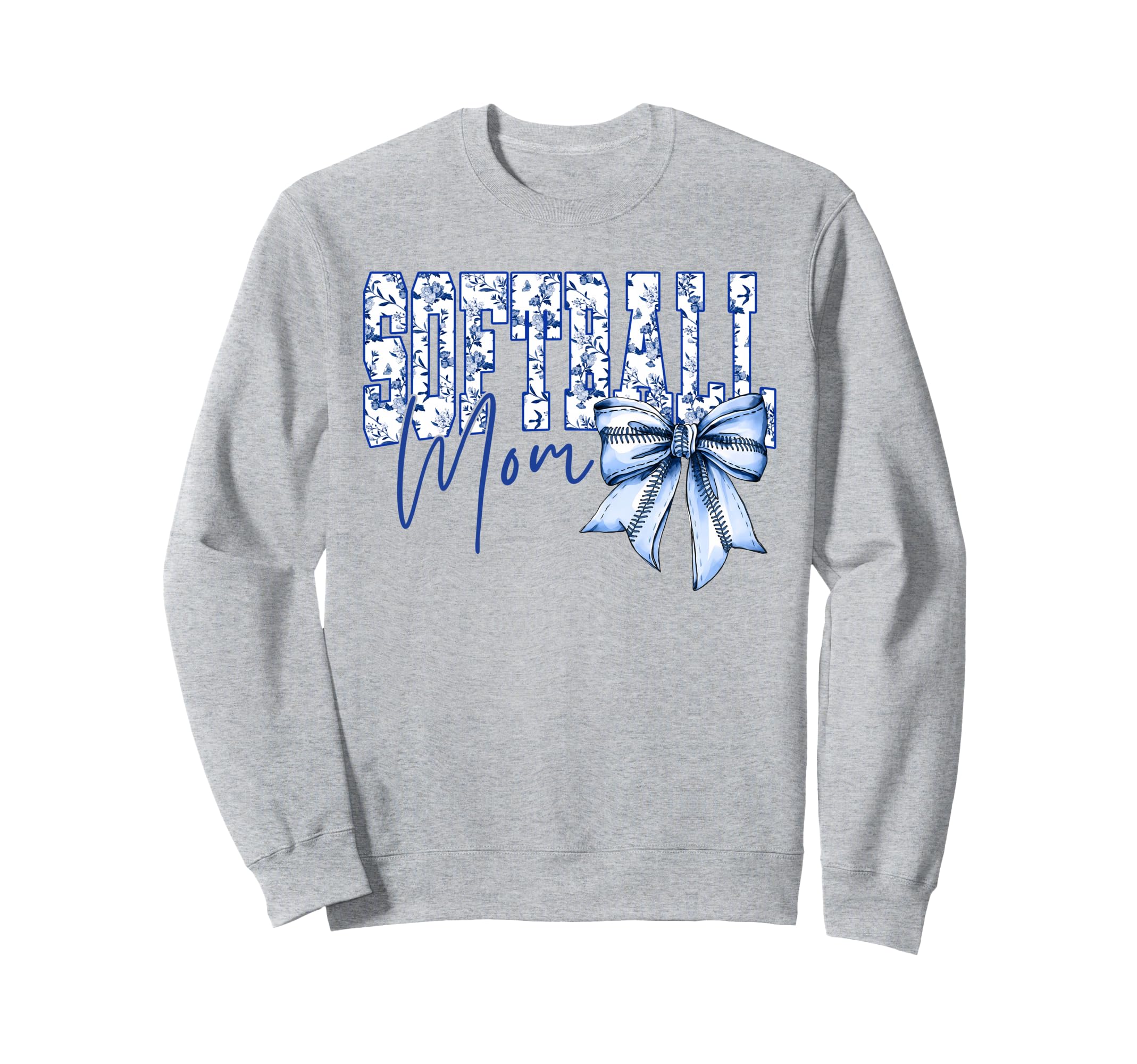 Floral Toile Blue Watercolor Sweatshirt - Casual Everyday Wear Men Women - T-Shirt, Sweatshirt, Hoodie