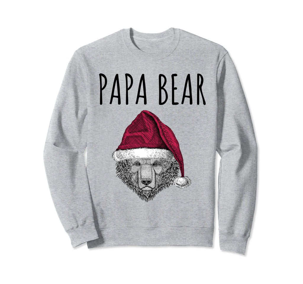 Papa Bear Santa Gift Family Sweatshirt - Minimalist Print Men Women - T-Shirt, Sweatshirt, Hoodie
