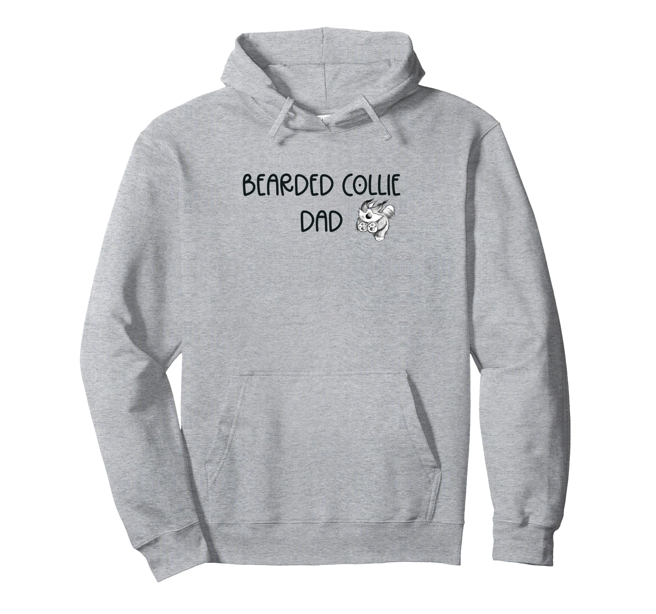 Bearded Collie Dad Dog Lover Beardie Hoodie - Minimalist Print Unisex - T-Shirt, Sweatshirt, Hoodie