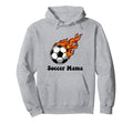 Soccer Mama Groovy Flames Soccer Mom Hoodie - Minimalist Print Men Women - T-Shirt, Sweatshirt, Hoodie