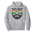 Papa Bear Bearded Gay Rainbow Hoodie - Trendy Graphic for Adults - T-Shirt, Sweatshirt, Hoodie