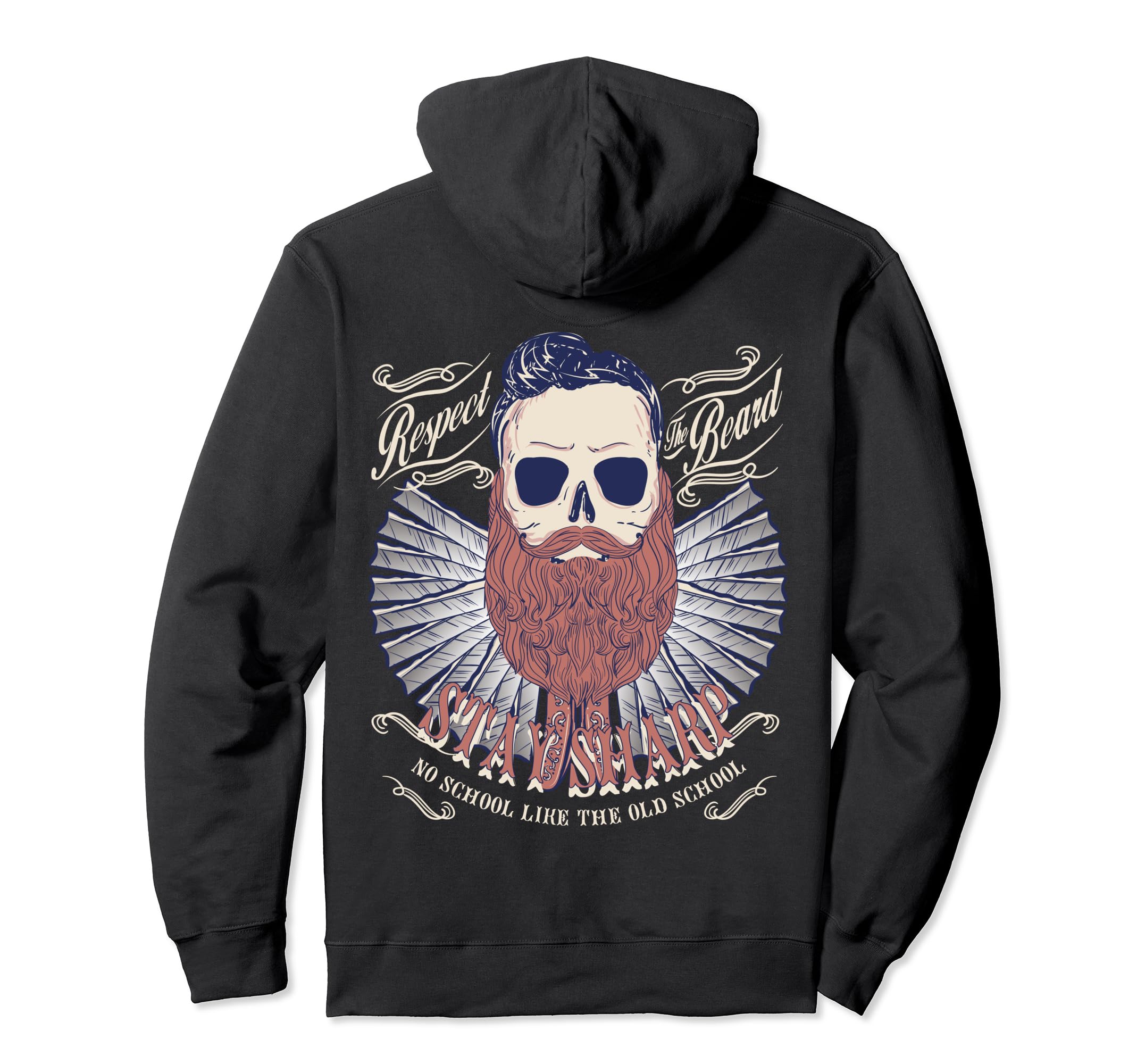 Respect Beard Barber Hair Salon Funny Hoodie - Novelty Apparel Men Women - T-Shirt, Sweatshirt, Hoodie