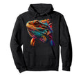 Bearded Dragon Lover Fun Colorful Hoodie - Minimalist Print for Adults - T-Shirt, Sweatshirt, Hoodie