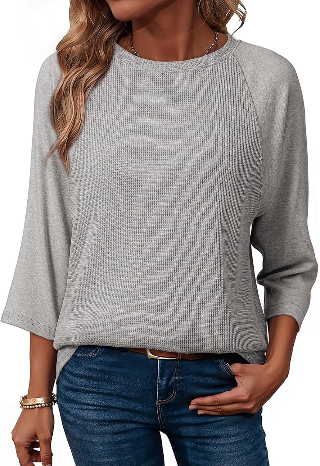 Womens Tops Spring Summer 3/4 Length Sleeve Fashion - Adult & Kids T-Shirts, Sweatshirts & Hoodies apparel design preview 1