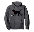 Labrador Retriever Play Soccer Black Hoodie - Unique Graphic for Adults - T-Shirt, Sweatshirt, Hoodie