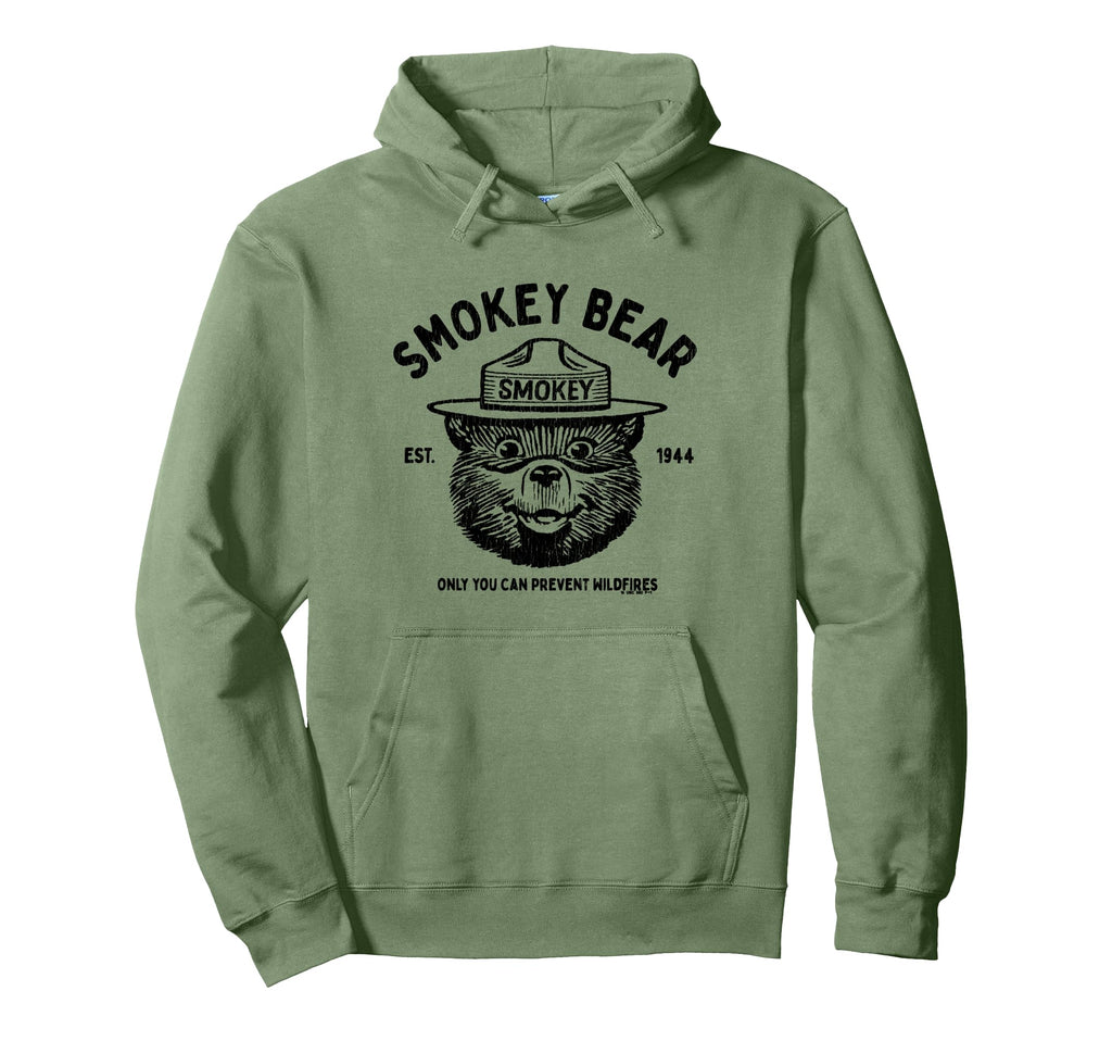 Smokey Bear Logo Only You Can Prevent Hoodie - Casual Everyday Wear Unisex - T-Shirt, Sweatshirt, Hoodie
