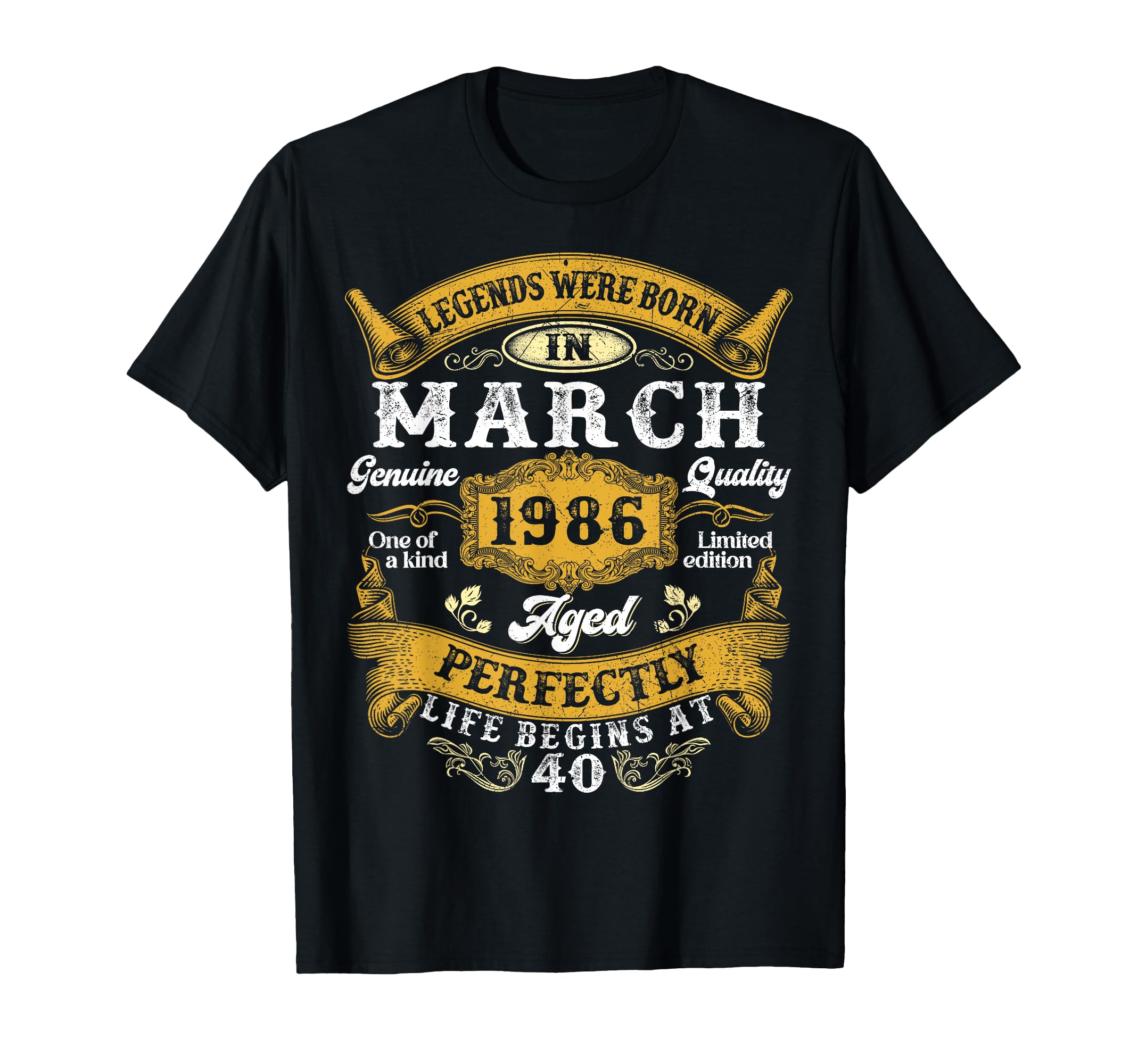 Legends Were Born March 1986 40 T-Shirt - Aesthetic Graphic Men Women - T-Shirt, Sweatshirt, Hoodie