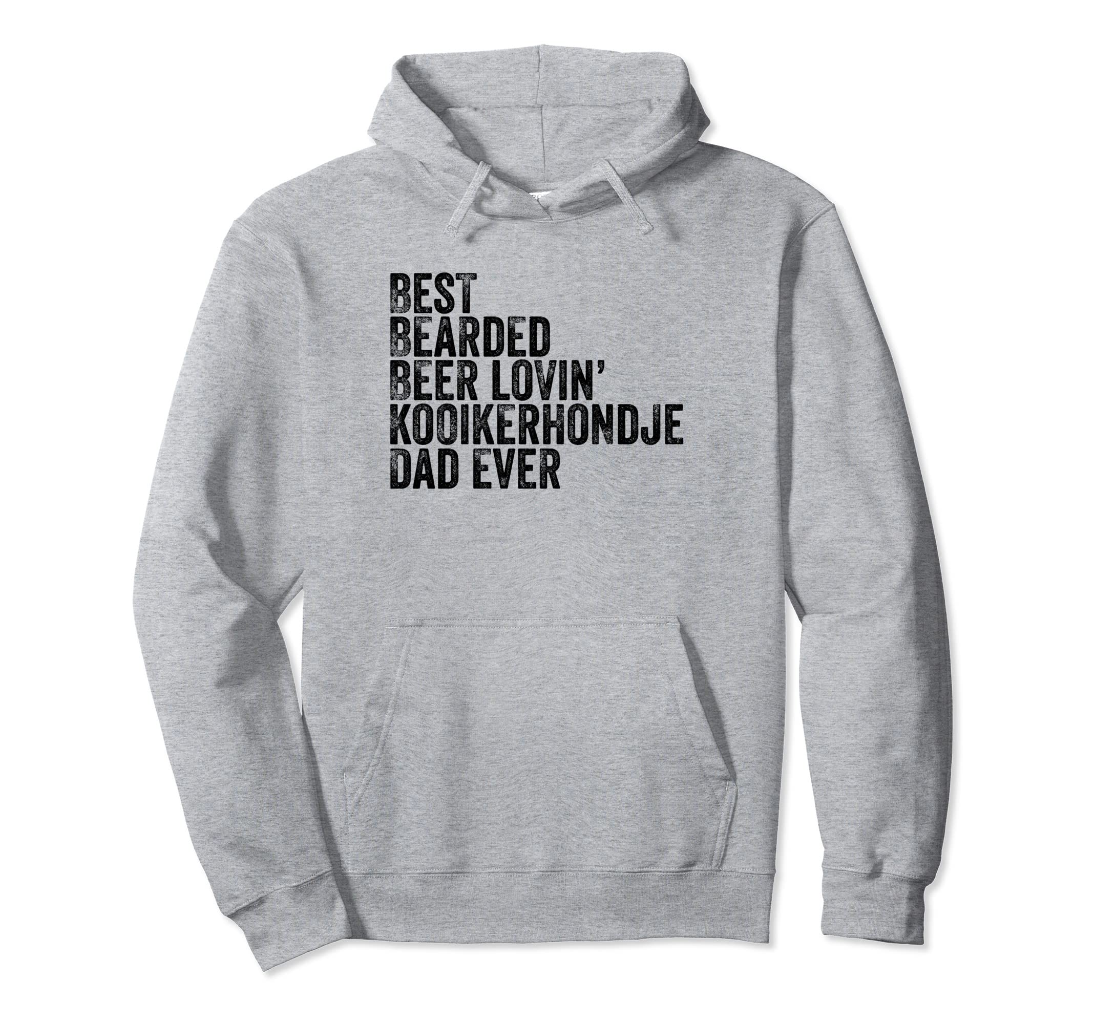 Bearded Dad Beer Kooikerhondje Lover Hoodie - Minimalist Print Men Women - T-Shirt, Sweatshirt, Hoodie