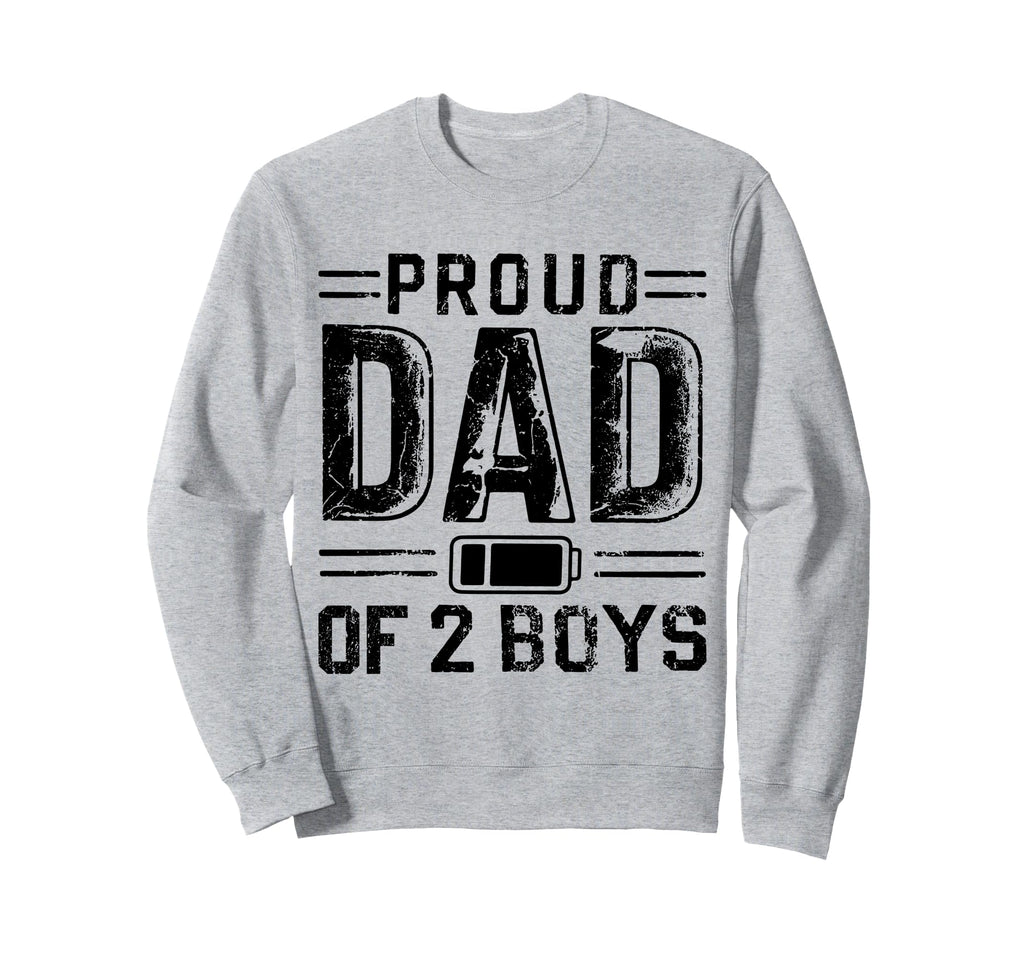 Daddy Two Sons Funny Dad 2 Sweatshirt - Unique Graphic for Adults - T-Shirt, Sweatshirt, Hoodie