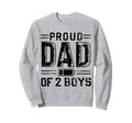Daddy Two Sons Funny Dad 2 Sweatshirt - Unique Graphic for Adults - T-Shirt, Sweatshirt, Hoodie