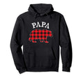 Papa Bear Red Black Buffalo Plaid Mama Hoodie - Graphic Print Men Women - T-Shirt, Sweatshirt, Hoodie