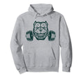 Pitbull Weightlifting Mens Pitbull Hoodie - Custom Art Print for Adults - T-Shirt, Sweatshirt, Hoodie