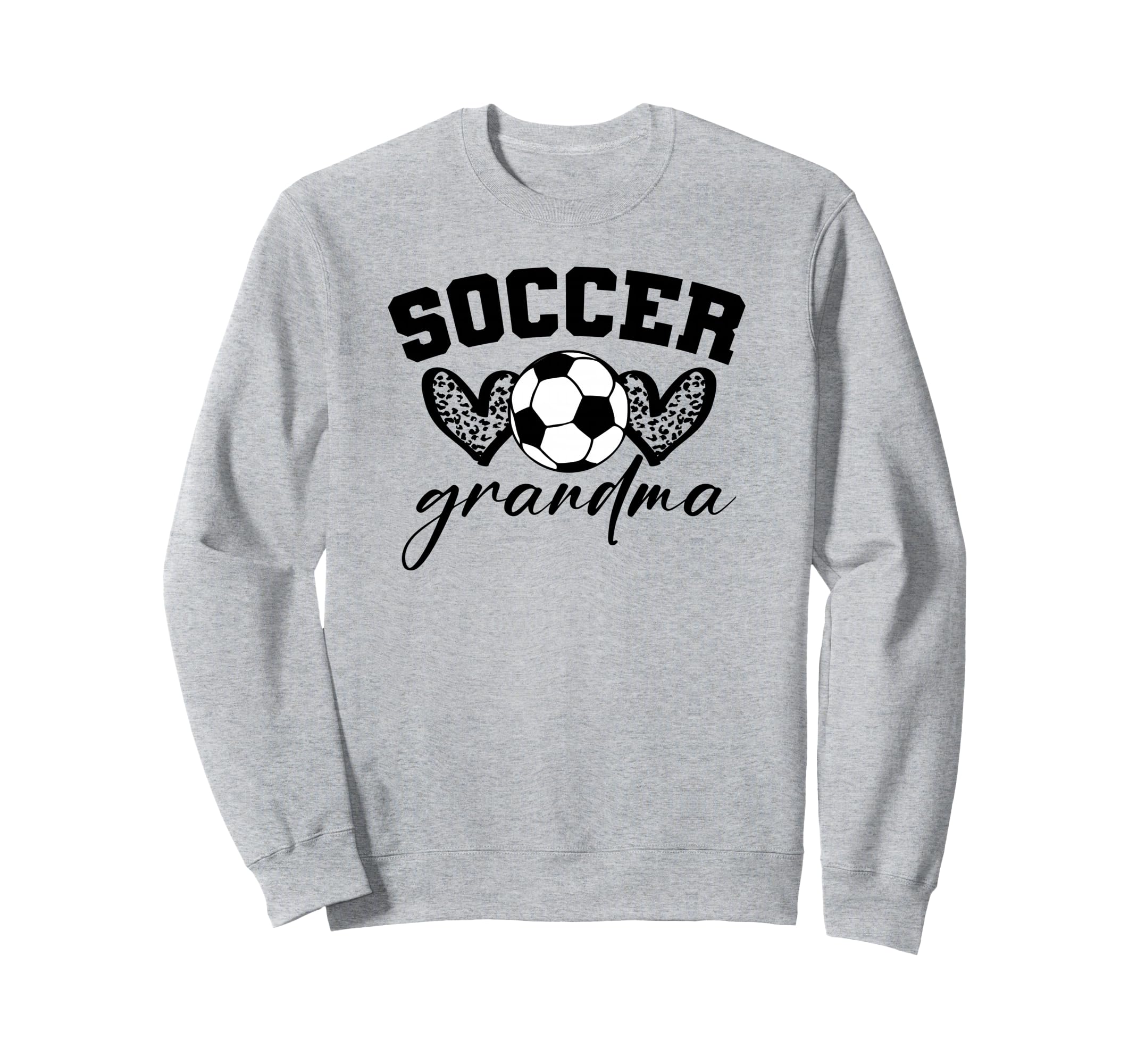 Soccer Grandma Leopard Hearts Sweatshirt - Unique Graphic for Adults - T-Shirt, Sweatshirt, Hoodie