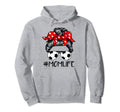 Soccer Mom Life Messy Bun Hair Sunglasses Hoodie - Graphic Print Unisex - T-Shirt, Sweatshirt, Hoodie