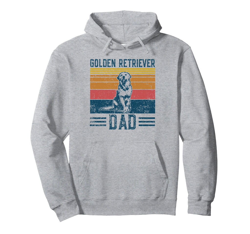 Dog Golden Dad Golden Retriever Dad Hoodie - Custom Art Print Men Women - T-Shirt, Sweatshirt, Hoodie