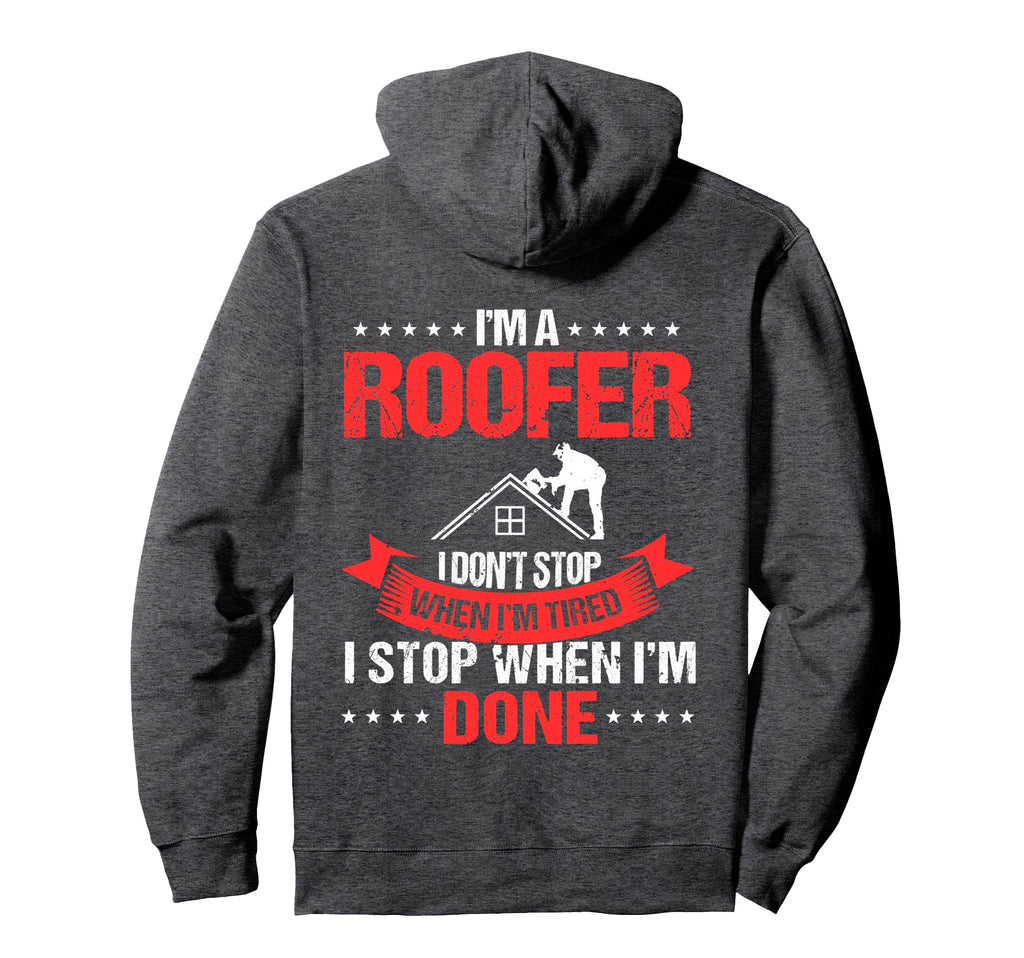 Roofer Gifts Roofing Back Hoodie - Custom Art Print Unisex - T-Shirt, Sweatshirt, Hoodie