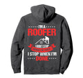 Roofer Gifts Roofing Back Hoodie - Custom Art Print Unisex - T-Shirt, Sweatshirt, Hoodie