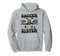 Soccer Sister Funny Coquette Bow Soccer Hoodie - Aesthetic Graphic Unisex - T-Shirt, Sweatshirt, Hoodie