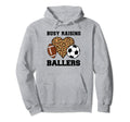 Busy Raising Ballers Mom Baller Hoodie - Unique Graphic Men Women - T-Shirt, Sweatshirt, Hoodie