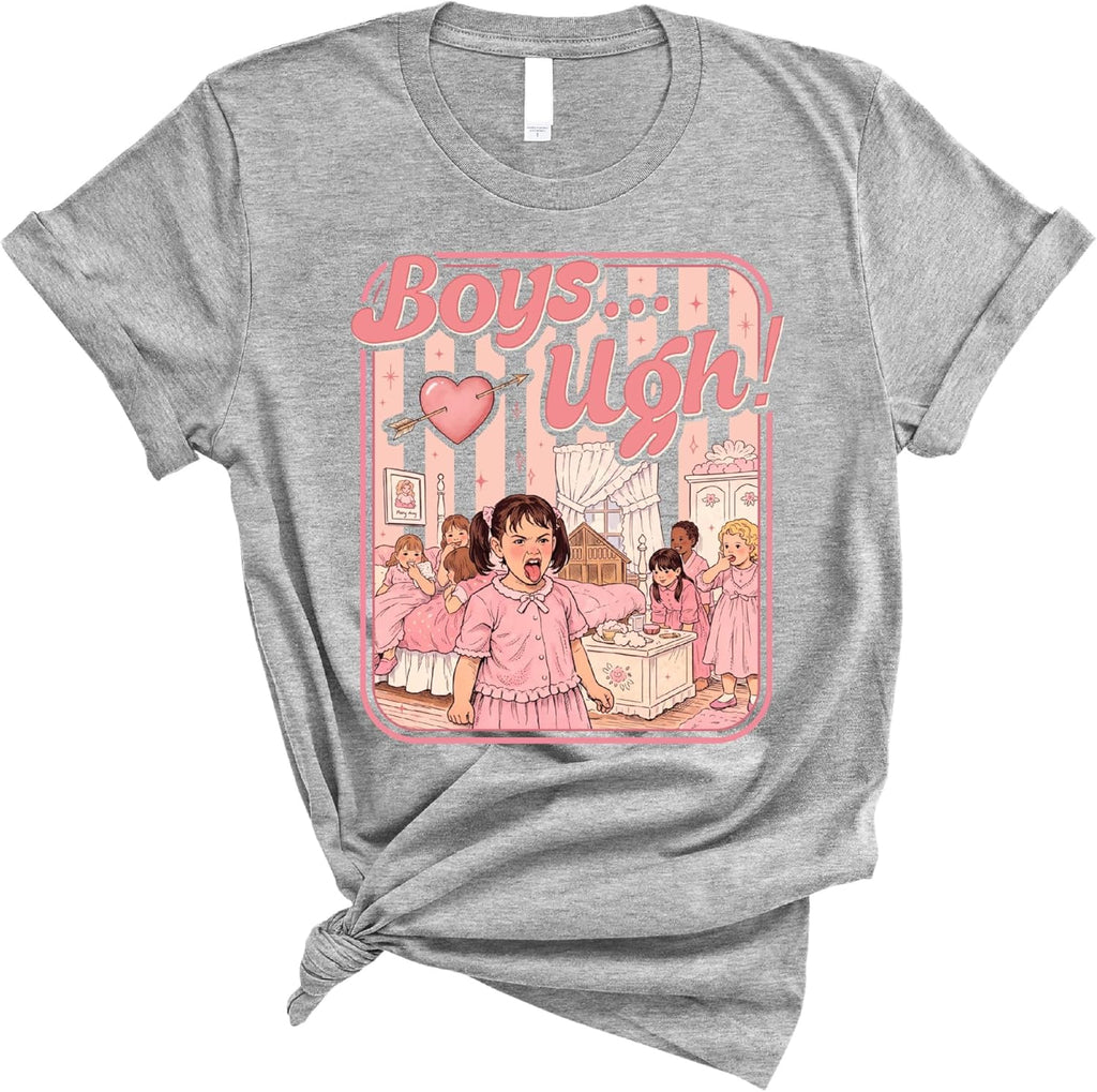 Boys Ugh Funny Graphic Retro Valentine Humor - Adult & Kids T-Shirts, Sweatshirts & Hoodies apparel design preview 1