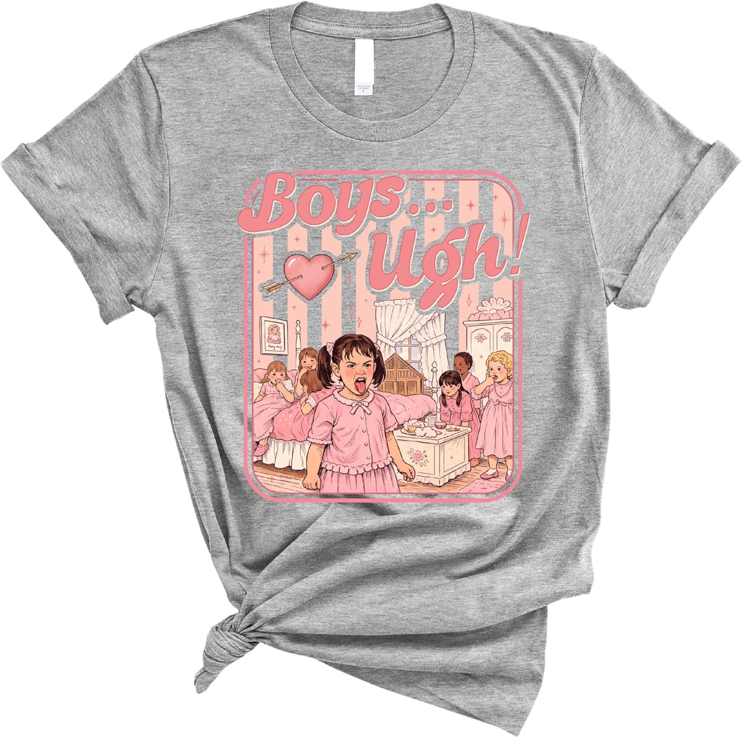 Boys Ugh Funny Graphic Retro Valentine Humor - Adult & Kids T-Shirts, Sweatshirts & Hoodies apparel design preview 1