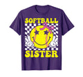 Softball Sister Coquette Bow Softball T-Shirt - Graphic Print for Adults - T-Shirt, Sweatshirt, Hoodie