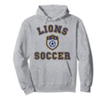 Lion Soccer Hoodie - Casual Everyday Wear Men Women - T-Shirt, Sweatshirt, Hoodie
