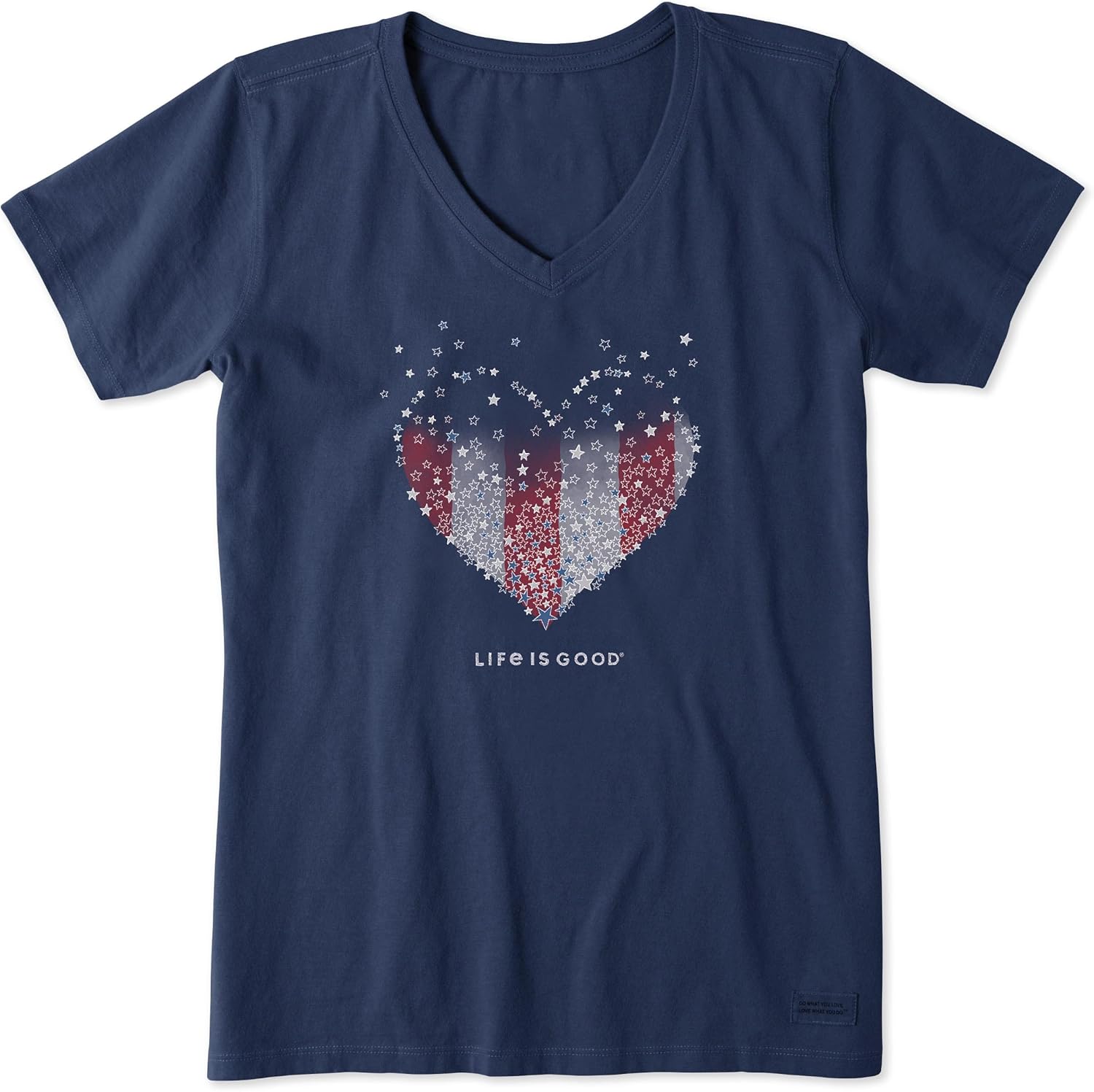 Womens Crusher Vee Heart Of Hearts, Jet Black - Adult & Kids T-Shirts, Sweatshirts & Hoodies apparel design preview 1