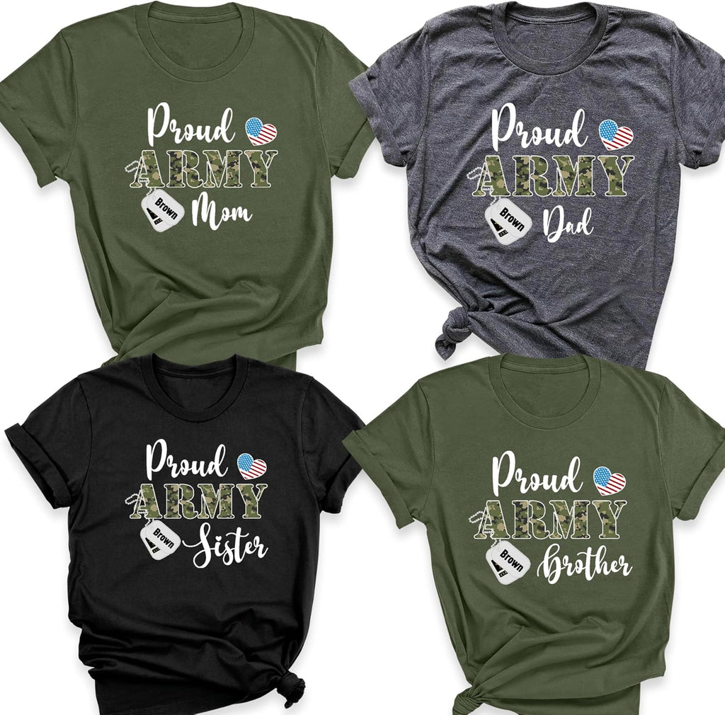 Custom Proud Army Family Military Mom Cool USA Navy - Adult & Kids T-Shirts, Sweatshirts & Hoodies apparel design preview 1