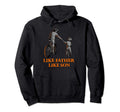Cycling Father And Son Bicycle Riding Hoodie - Graphic Print for Adults - T-Shirt, Sweatshirt, Hoodie