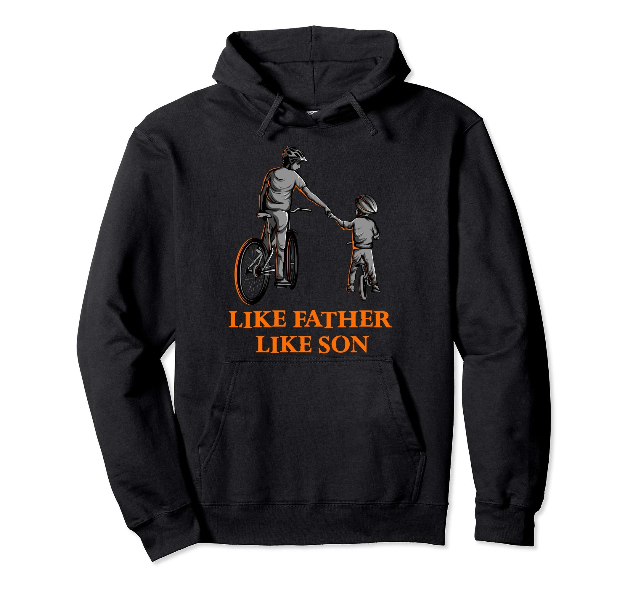 Cycling Father And Son Bicycle Riding Hoodie - Graphic Print for Adults - T-Shirt, Sweatshirt, Hoodie
