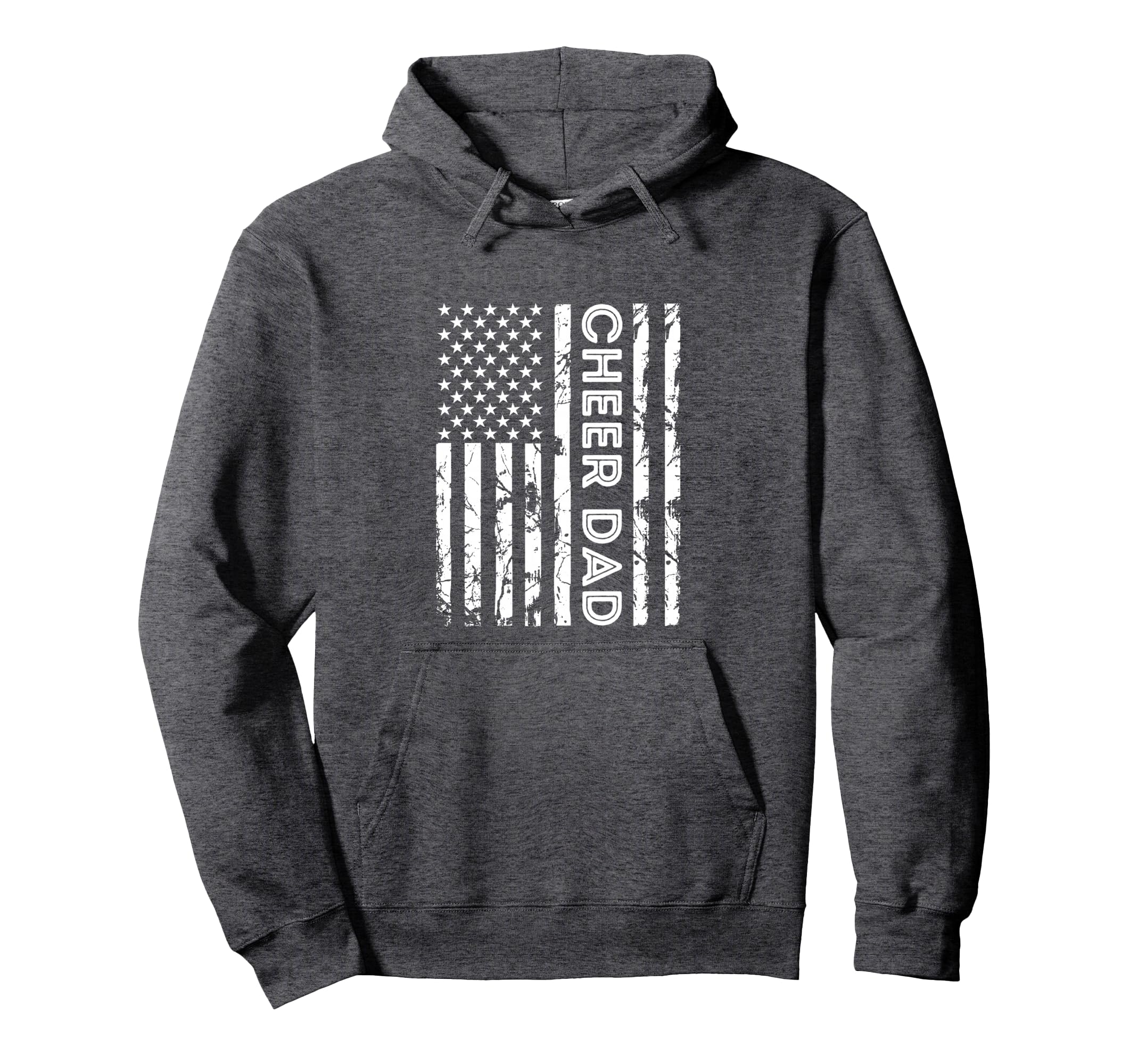 Cheerleader White Cheer Dad Flag T-Shirt - Graphic Print Unisex - T-Shirt, Sweatshirt, Hoodie