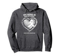 Wings Ribbon My Hero Is Now My Hoodie - Casual Everyday Wear for Adults - T-Shirt, Sweatshirt, Hoodie