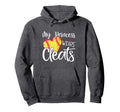 My Princess Wears Cleats Softball Mom Hoodie - Novelty Apparel for Adults - T-Shirt, Sweatshirt, Hoodie