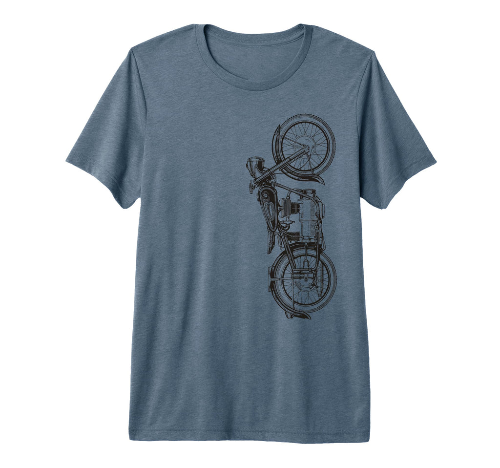 Motorcycle Biker Tri Blend T-Shirt - Fun Novelty Design for Adults - T-Shirt, Sweatshirt, Hoodie