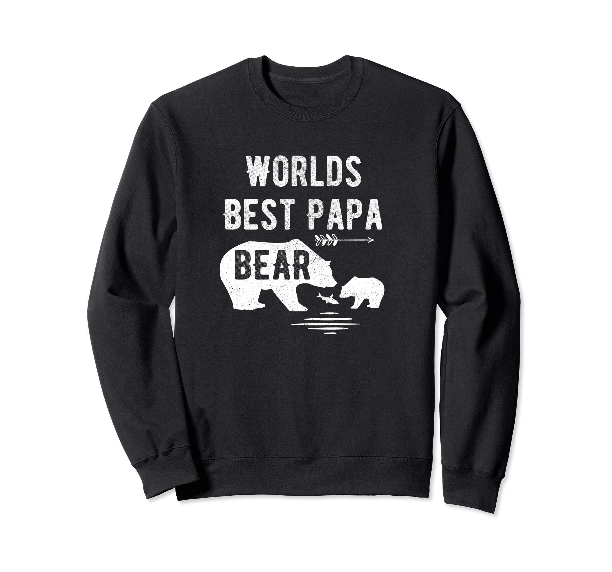 Worlds Best Papa Bear Grand Cub Sweatshirt - Minimalist Print Unisex - T-Shirt, Sweatshirt, Hoodie