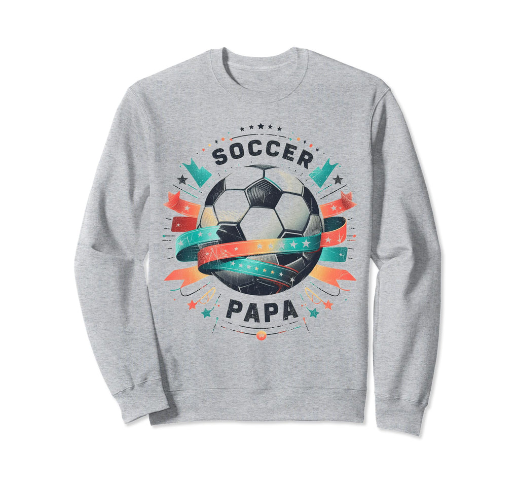 Soccer Papa Family Matching Dad Sweatshirt - Minimalist Print Men Women - T-Shirt, Sweatshirt, Hoodie
