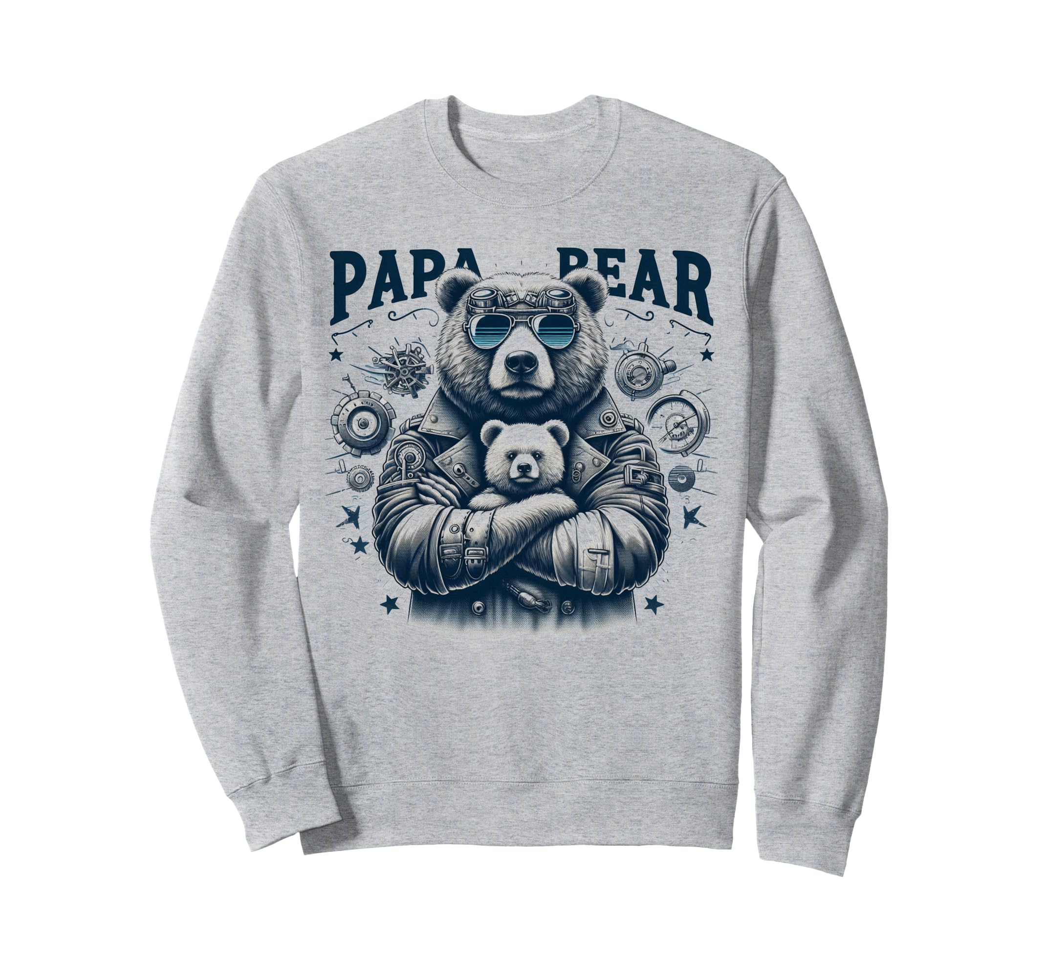 Papa Bear Funny Mechanic Bears Animal Sweatshirt - Trendy Graphic Unisex - T-Shirt, Sweatshirt, Hoodie