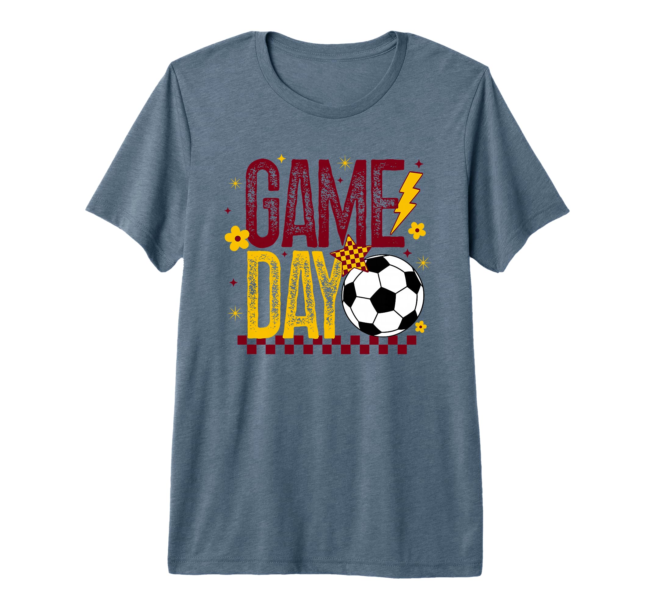 Game Day Soccer Season Maroon And Gold T-Shirt - Novelty Apparel Unisex - T-Shirt, Sweatshirt, Hoodie